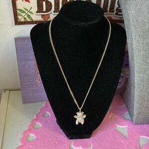 Cadena 14 k gold plated de oso